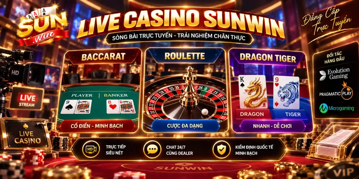 Live Casino Sunwin Với Dealer Chuyên Nghiệp